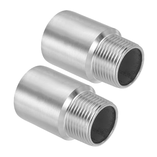 PATIKIL 304 Stainless Steel Pipe Fitting 3/4" NPT Male to 3/4" NPT Female Thread, 2 Pcs 2inch/50mm Length Nipple Cast Pipe Coupling Fitting Connector at Amazon
