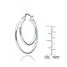 Hoops & Loops 925 Sterling Silver Double Circle 30mm Round-Tube Polished Click-Top Hoop Earrings for Women