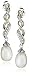 Sterling Silver and 14k Yellow Gold Diamond Accent Freshwater Cultured Pearl Earrings (9.5-10mm)