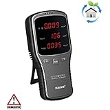 Air Quality Detector Indoor - Qooarker Accurate Testing Formaldehyde(HCHO) also Monitor PM2.5/PM10 Test Air Quality Meter with Mono Display for Car/Outdoor Detection