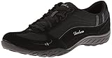 Skechers Sport Women's Just Relax Fashion Sneaker, Black Suede/Mesh/Charcoal Trim, 7.5 M US