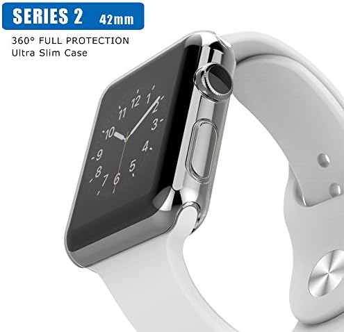 2017 Apple Watch 3 Case,iwatch Screen Protector Tpu All-around Protective Case 0.3mm Hd clear Ultra-thin Cove (Series 2, 42mm)r