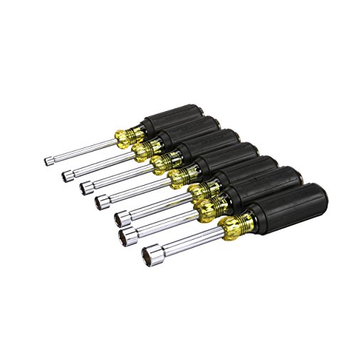 Nut Driver Set, 3Inch Full Hollow Shaft, Sizes 3/16, 1/4, 5/16, 11/32