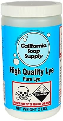 Pure Soap Making LYE, Sodium Hydroxide, 2LBS, Great for soapmaking, drain cleaning by California Soap Supply