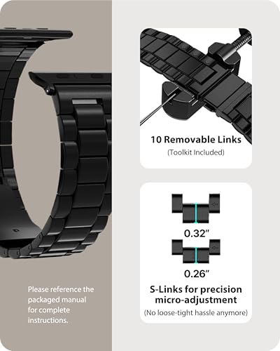 Fullmosa Correa Metálica Para Apple Watch 44mm 46mm 45mm 49mm 40mm 42mm | Pulsera Acero Inoxidable con Case Para iWatch Ultra3/2/1 SE3/2/1 Series 11/10/9/8/7/6/5/4/3/2/1