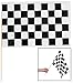 Fun Express - Plastic Checkered Racing Flags for Party - Perfect for Racing Theme Parties Events & Celebrations - Durable Flags Event Deco Themed Parties & Special Occasions - Black/White - 12 Pieces
