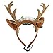Bascolor Pet Costume Antlers Headbands with Ears Adjustable Flexible for Dogs Cats Various Size Halloween Christmas Festival Pets Costumes (L)