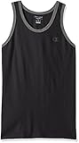 Champion Men's Classic Jersey Ringer Tank Top, Granite Heather/Oxford Gray Heather, 2XL