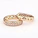 GULICX Party Jewellery Cubic Zirconia Round Hoop Elegant Huggie Earrings Clear Gold Plated Brass