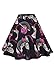 Musever Women's Pleated Vintage Skirts Floral Print Casual Midi Skirt
