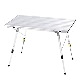 Camp Field Camping Table with Adjustable Legs for Beach, Backyards, BBQ, Party and Picnic Table …