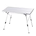 Camp Field Camping Table with Adjustable Legs for Beach, Backyards, BBQ, Party and Picnic Table (SilverA)