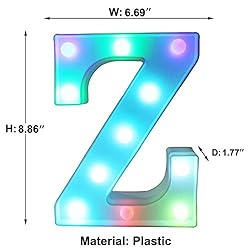 Pooqla Colorful LED Marquee Letter Lights with