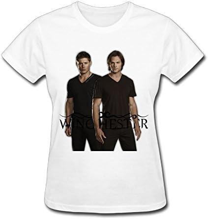 Throair Women's Supernatural Short Sleeve Round Neck T Shirts White
