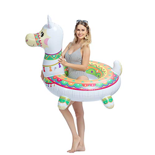JOYIN-Inflatable-Llama-Pool-Float-435-Pool-Tubes-Fun-Beach-Floaties-Summer-Pool-Raft-Lounger-Swim-Party-Toys-Swimming-Pool-Party-Decorations-for-Kids-Adults