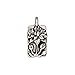 Fine Silver Plated Pewter Floating Lotus Charm 17mm (1)