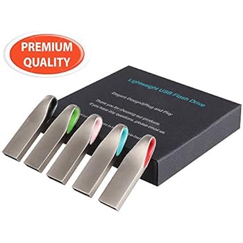 Flash Drive 32GB USB 5Pack, Aretop Premium USB 2.0 Pendrive Mental Memory Sticks for Computers Flash Drive 5PCS Memory 32GB Thumb Drive Data Storage Jump Drive Mix Colors