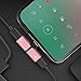 for iPhone Adapter, Headphone Jack Adapter and Charger for iPhone 6/7/8/10/X/6 Plus/7 Plus/8 Plus/XS/XS MAX/XR Dongle, Headset Splitter Earphone Connector Convertor 2 in 1 Accessories Cables,Rose-Goldthumb 2