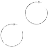 ESMATOO Gold Hoop Earrings for Women - Plated Gold 20mm/30mm/40mm/60mm Lightweight Thin Hoop Earrings