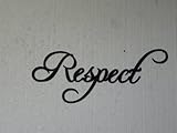 Respect Motivational Word Fancy Script Metal Wall Art
