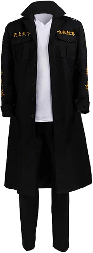 Amazon Com Zixun Tokyo Revengers Manjiro Sano Cosplay Costume Full Set Men S Manjiro Sano Black Uniform Suit Clothing