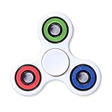 BING RUI CO- Fidget Spinner Decompression Hand Spinner Toy With Premium Hybrid Ceramic Bearing - Finger Toy, Perfect For ADD, ADHD, Anxiety, and Autism Adult Children (white+Multicolor)