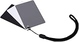 JJC 3-in-1 Grey White Balance Cards Set Pocket Size 18% Exposure Metering DSLR