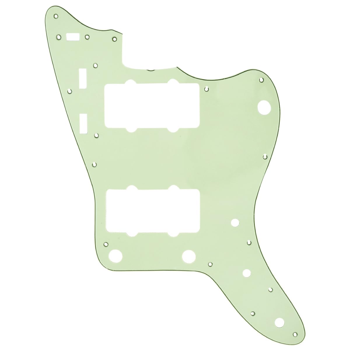 Musiclily Pro 13-Hole Guitar Pickguard for JPN Made Fender Japan Jazzmaster, 3Ply Mint Green