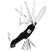 Geralt 11-in-1 Stainless Steel Swiss Army Style Pocket Folding Knife, Black