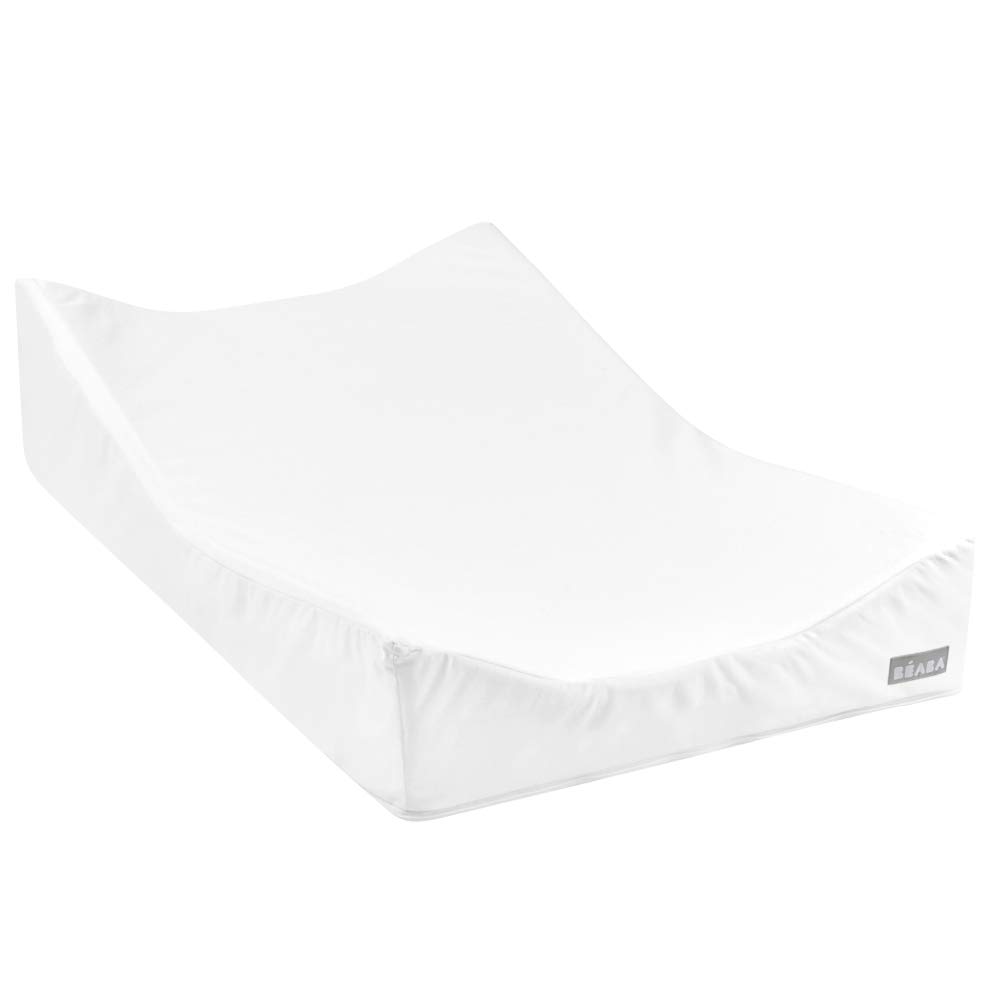 Béaba Sofalange Changing Mat, Sloping changing mat, Limits reflux, Durable, Oekotex Certified Fabrics, Made in France, Patented Concept, White