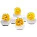 Chive - Set of 6 JoJo Small Oval Ceramic Flower Vase, Decorative Modern Floral Vase for Home Decor Living Room Centerpieces and Events, Cute Bud Vase (White)