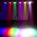 Lixada 10 Packs DMX-512 RGBW LED Stage PAR Light Strobe Professional 8 Channel Party Disco DJ Show 15W AC 100-240V