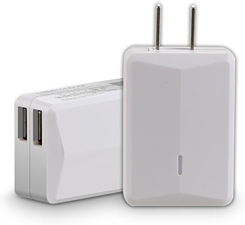 Ichaoyue 2 Pack Portable USB Wall Charger,Universal Dual USB 2 port 4.8A/5V Home Travel Fast Quick 3.0 Charger Power Adapter with PowerIQ for iPhone 7 / 6s, iPad Air / pro, Samsung Galaxy- White