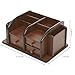 MyGift Wood 5-Compartment Office Supplies Organizer with 3 Drawers, Desktop Mail Holder, Brown