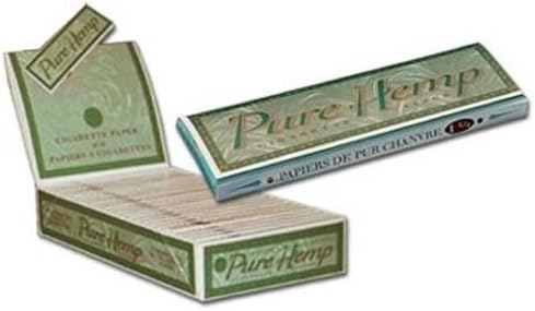 25 Pure Hemp 1 1/4 Tree Free Eco 100% Hemp Natural Gum Cigarette Rolling Papers Packs (50 Leaves/Pack) + Beamer Smoke Sticker. for Legal Smoking Herbs, Rolling Tobacco, Cones, Herbal Mixes, Rollers