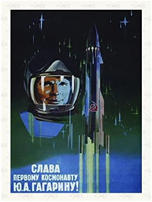 Soviet Yuri Gagarin USSR Space Flight Wall Stickers Home Decor Gift