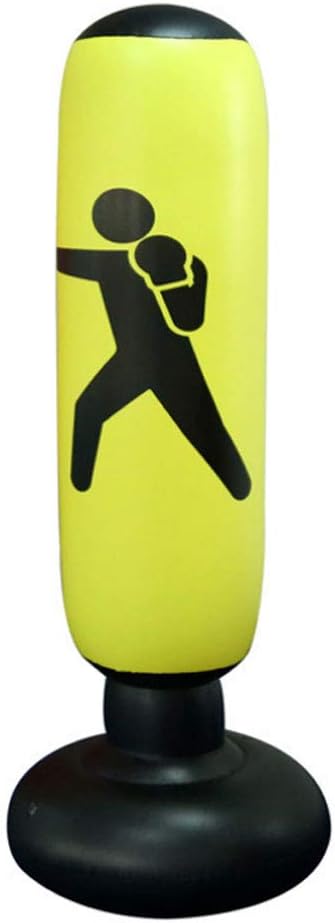 YDKJ 1.6m Boxing Punch Bag, Inflatable Boxing Column Tumbler Sandbags, Boxing Target Bag for Fitness Training Kickboxing