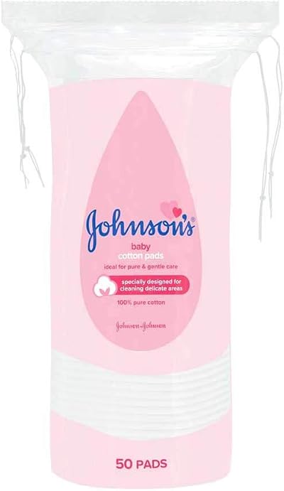 Johnson's Baby Cotton Pads 50 Pack Pack Of 3