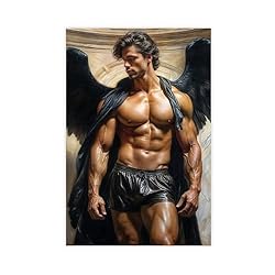 HMLZSJ Nude Muscle Male Torso Portrait Art Gay