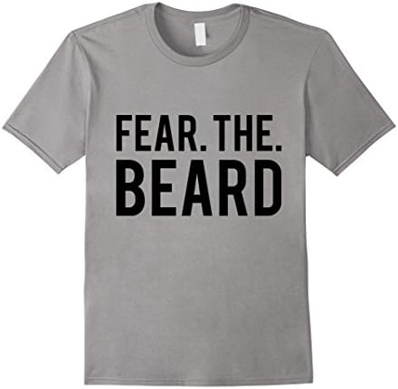 Men's Fear. The. Beard T-shirt 3XL Slate
