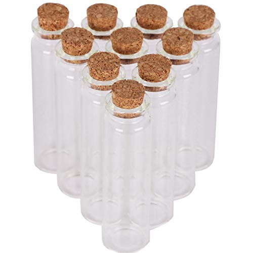 MaxMau 24 Packs of Small Glass Bottles with Cork Stopper Tiny Clear Vials Storage Container for Art Crafts Projects Decoration Party Supplies Wedding Party Favors - Thumbnail 6