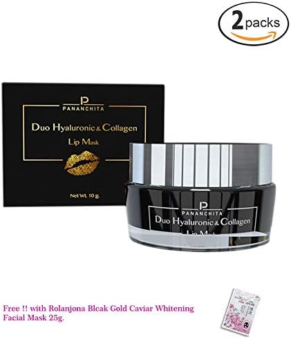 2 UNITS OF LIP MASK PANANCHITA DUO HYALURONIC COLLAGEN VITAMIN E MOISTURE RESTORE LABIA LIPS 10G.[GET FREE TOMATO FACIAL MASK]