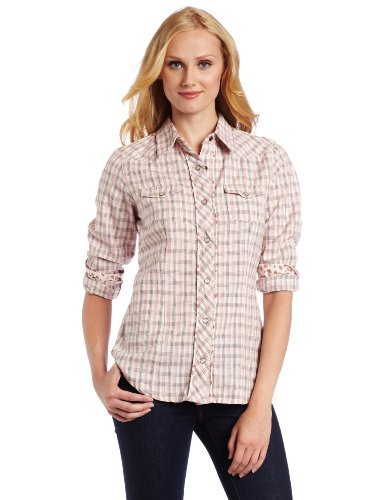 Snap Front Plaid Cotton Shirt 