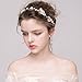Oureamod Gold Tone Wedding Headbands Freshwater Pearls Prom Bridal Hair Accessories