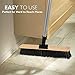 Sweep Stake Professional Swivel Push Broom | 18-Inch Wide Floor Sweeper with Flexible Head and Telescoping Handle