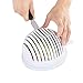 Salad Cutter Bowl 60 Seconds, COC-Shop Food Grade Multifunctional Vegetables Fruits FDA Fast Fresh Salad Maker with Cutting Board and Strainer - Dual Use Chopper (One Size, White)