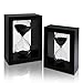 Sand Timer Hourglass Black Set, Time Management System, 60 Minute/1 Hour & 10 Minute with Protective Wooden Box - Perfect for Office Decor