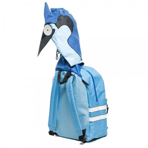Regular Show Mordecai Backpack with Attached Hood