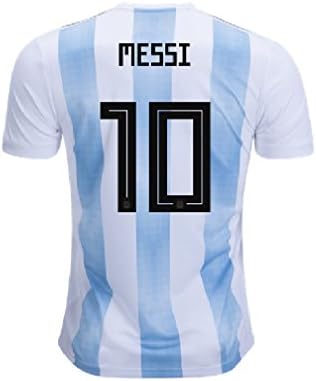 Marex Sky Blue Football/Soccer T-shirt For Men With Messi Written at Back (L)
