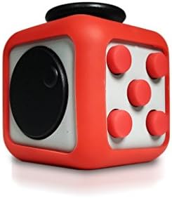 PopSmart Fidget Cube Anti-Stress/stress cube Anti-anxiety and Depression Ball Prime Quality Toy, anti stress cube fidget [Fidget Cube Prime] anti stress cube fidget, School, Class, Grey-red